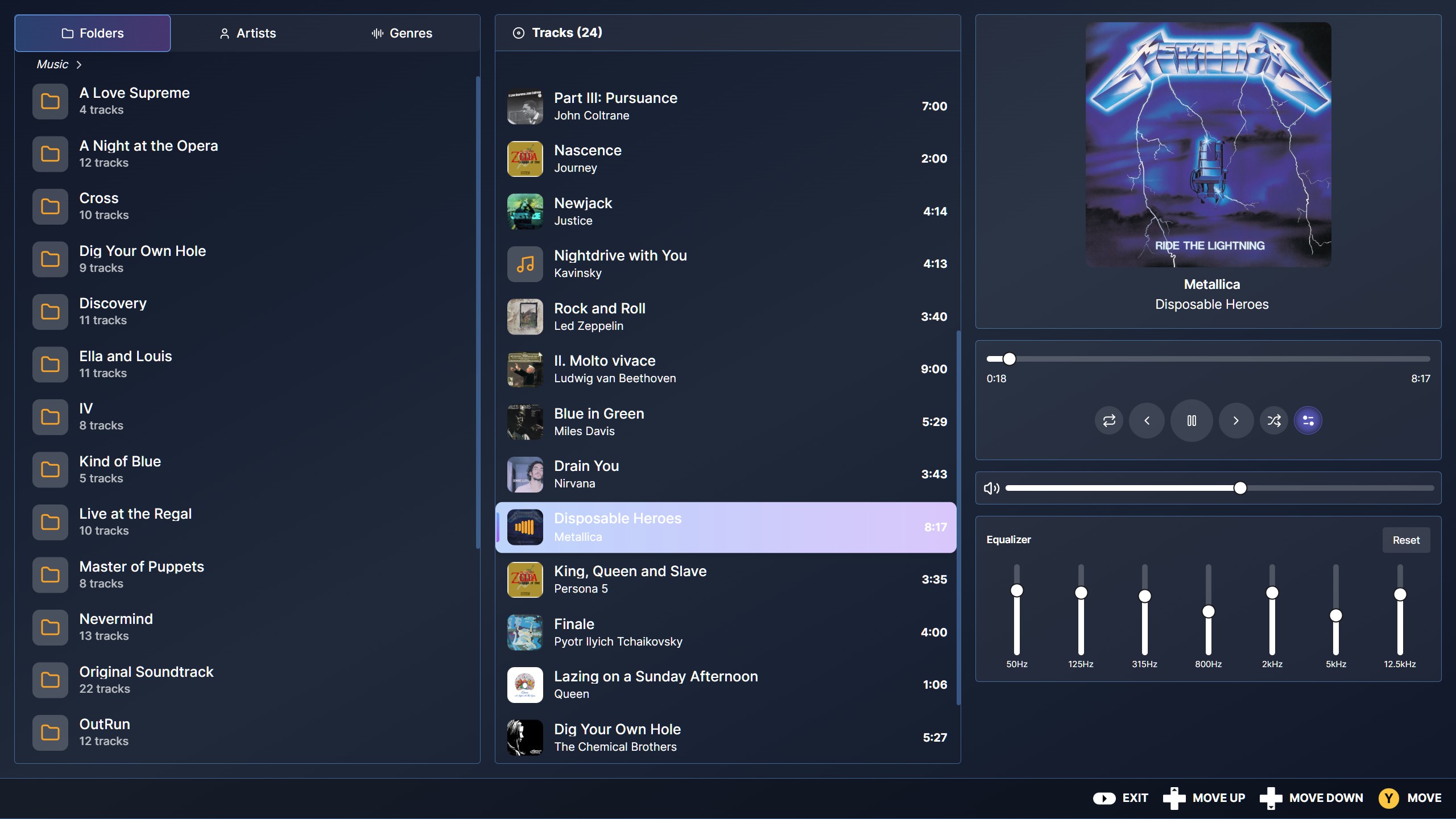 ABXY Player interface screenshot